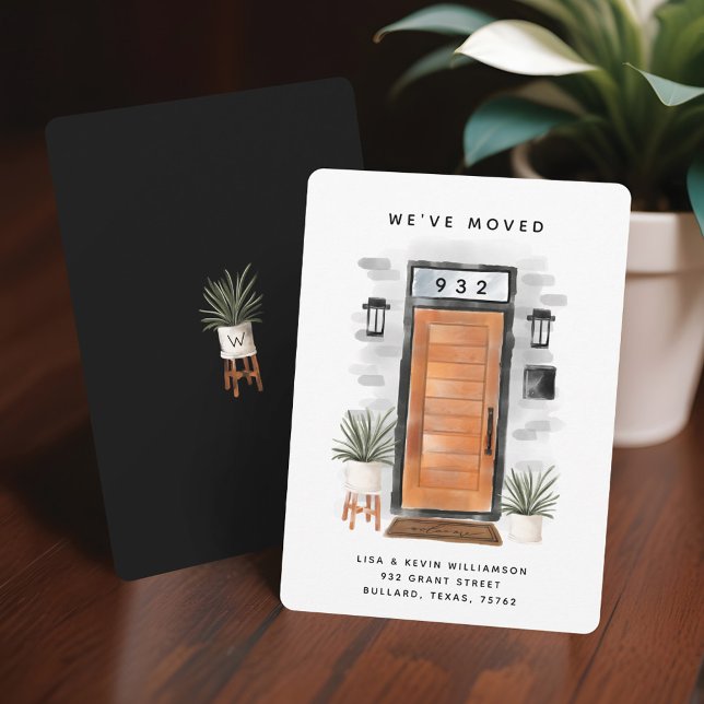 We've Moved - New Address Mid Century Door Announcement (We've Moved - New Address Mid Century Door Announcement)