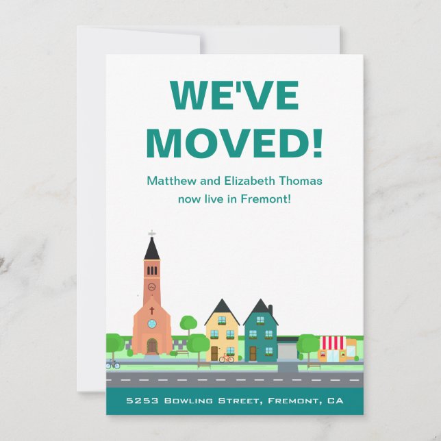 We've Moved New Address Moving Announcement (Front)