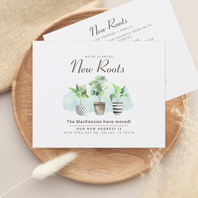 We've Moved New Address Moving Announcement (Planted New Roots Change of Address Moving Announcement)