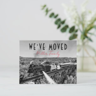 We've Moved New Address Moving Announcement B&W Postcard
