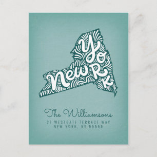 We've Moved New Address New York Postcard