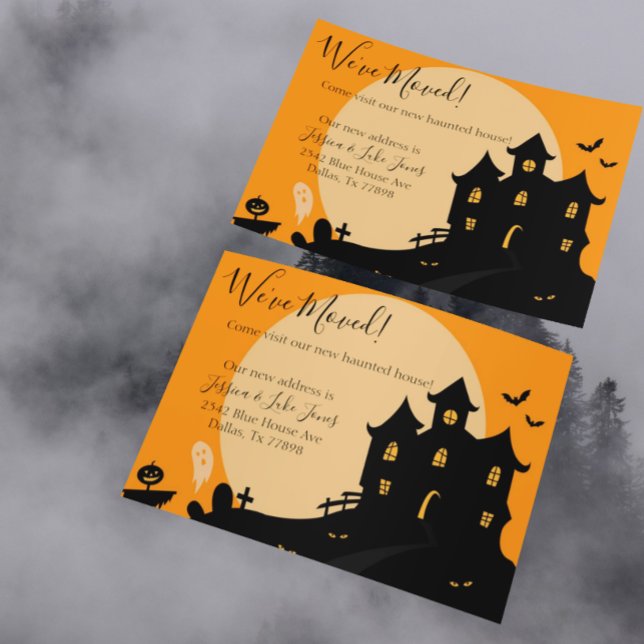 We've Moved New Address Notice Moving Halloween Announcement Postcard (Creator Uploaded)