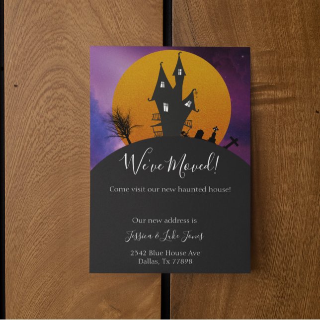 We've Moved New Address Notice Moving Halloween Announcement Postcard (Creator Uploaded)