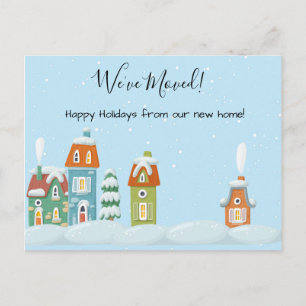 We've Moved New Address Notice Moving Holiday Announcement Postcard