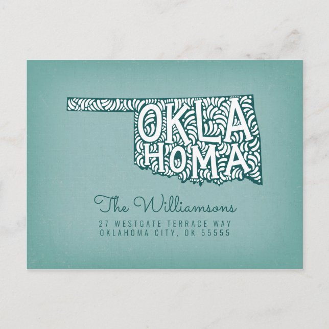 We've Moved | New Address | Oklahoma Postcard (Front)