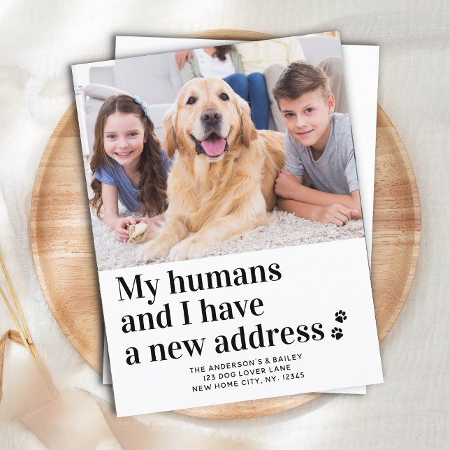 We've Moved New Address Pet Photo Dog Moving Announcement Postcard (Creator Uploaded)