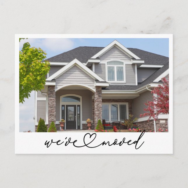 We've Moved New Address Photo Moving Announcement Postcard (Front)