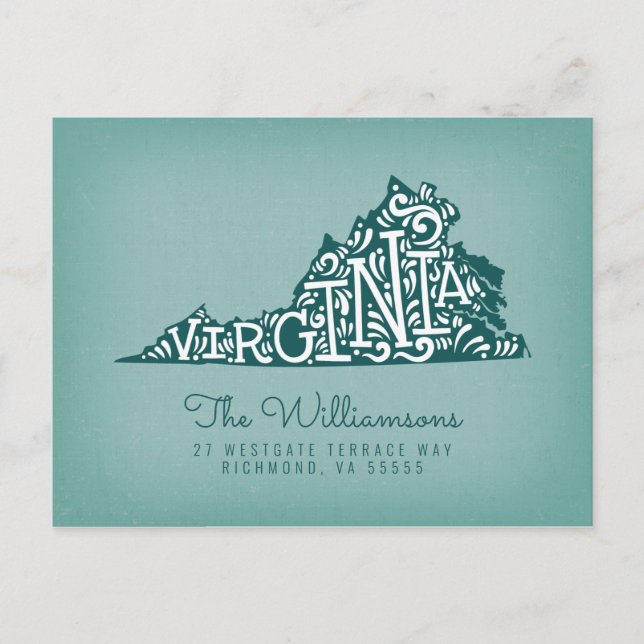 We've Moved | New Address | Virginia Postcard (Front)