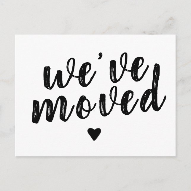 We've Moved New Change of Address  Cute Rustic  Announcement Postcard (Front)