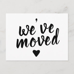 We've Moved New Change of Address Minimalistic Announcement Postcard
