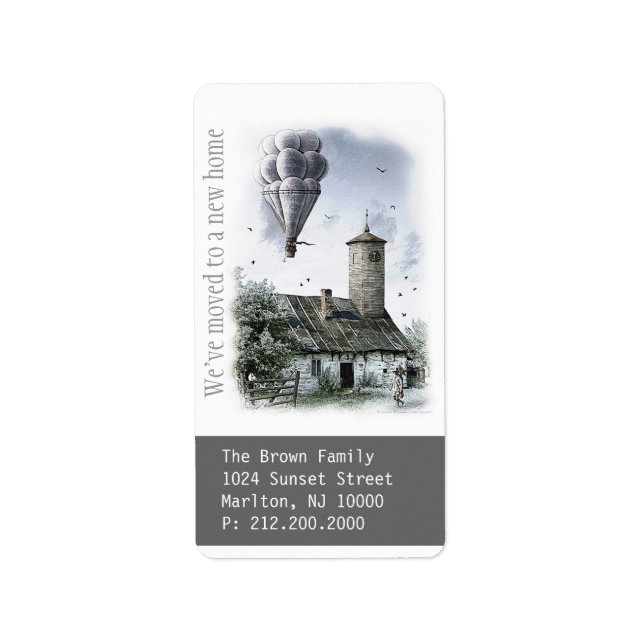 We've Moved! New Home | Announcement Address Label (Front)