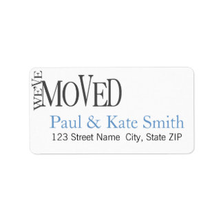 We've Moved! New Home Announcement Address Labels