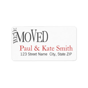 We've Moved! New Home Announcement Address Labels