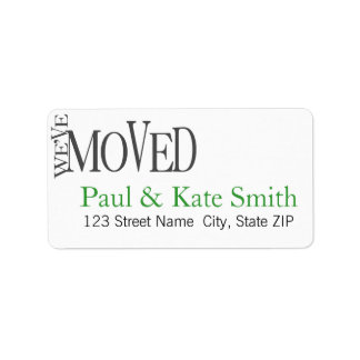 We've Moved! New Home Announcement Address Labels