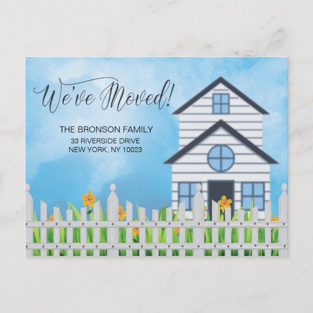 We've Moved! New Home Announcement Postcard (Front)