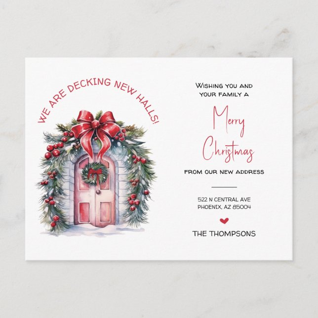 We've Moved New Home Christmas Moving Announcement (Front)