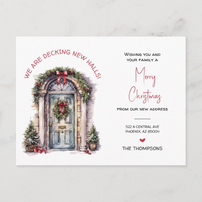 We've Moved New Home Christmas Moving Announcement (Front)