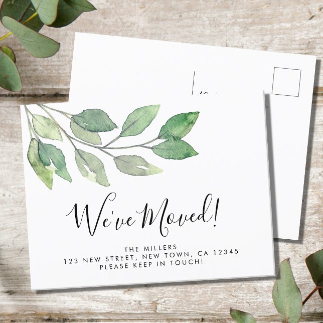 We've Moved New Home Foliage Announcement Postcard (Creator Uploaded)