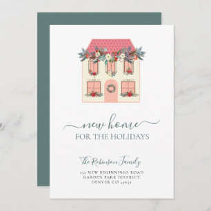 We've moved new home holiday Christmas moving Announcement