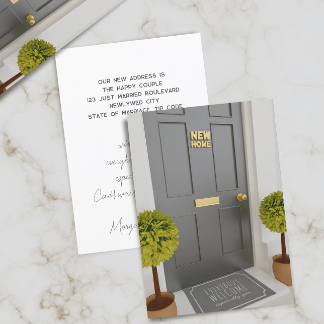 We've Moved New Home Moving Announcement Card (Everyone is welcome at your new home. Just add your details)