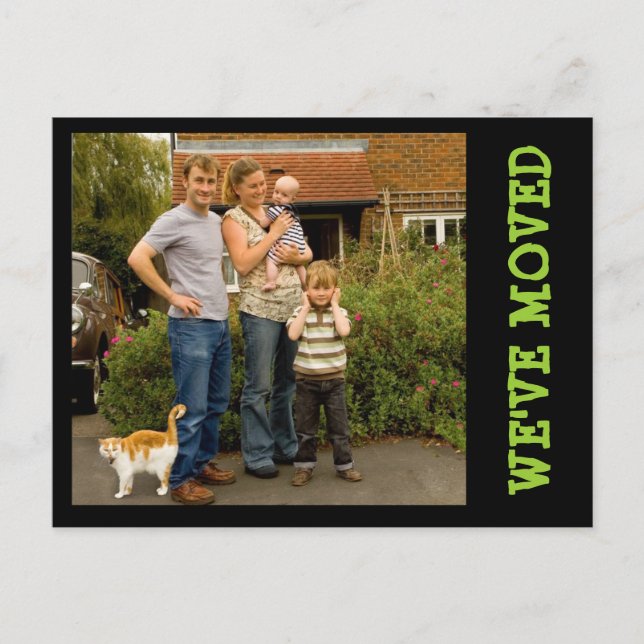 We've Moved! New Home Photo Postcard (Front)