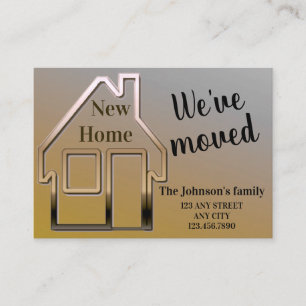 We've moved, new home, simple announcement card