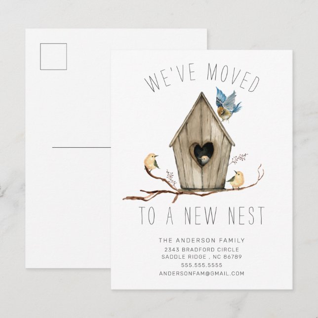 We've Moved New Nest Moving Announcement Postcard (Front/Back)