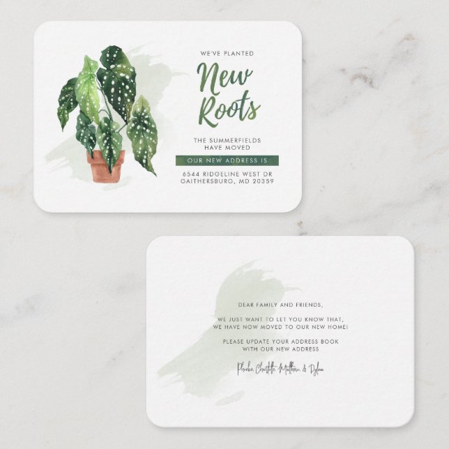 We've Moved New Roots Boho Moving Announcement (Front/Back)
