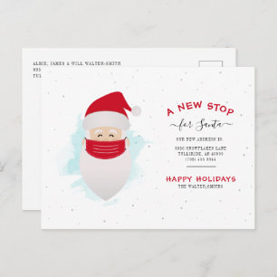 We've Moved New Stop for Santa Christmas Moving Announcement Postcard