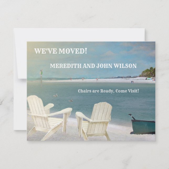 We've Moved Ocean Beach Move Announcement Card (Front)