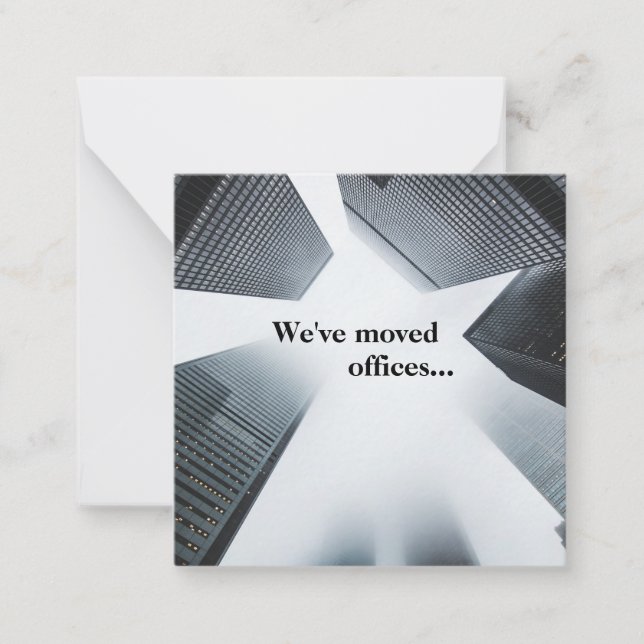 We've Moved Offices Custom Business Address Change Card (Front)