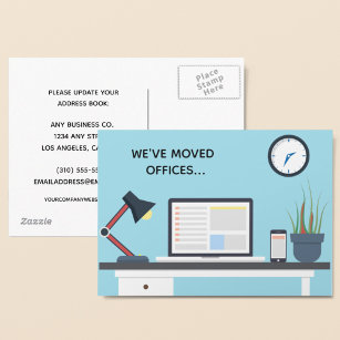 We've Moved Offices Modern Business Address Change Announcement Postcard