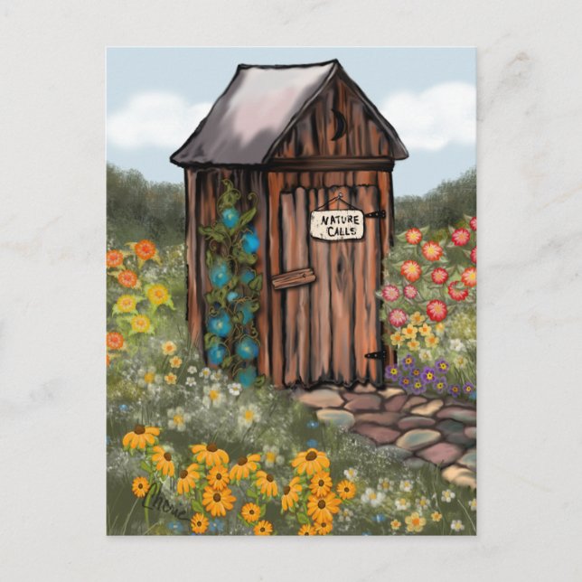 We've Moved! Outhouse  Postcard (Front)