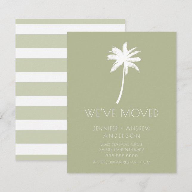 We've Moved Palm Tree Moving Announcement (Front/Back)