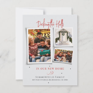 We've Moved Photo Collage Christmas Moving Holiday Card