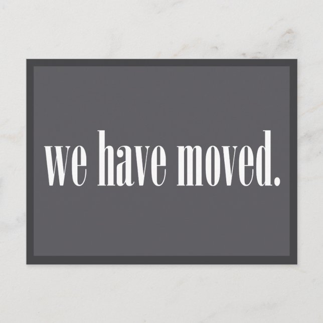 We've Moved Photo Moving Announcement Postcard (Front)