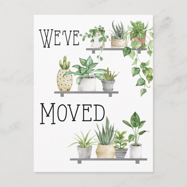 We've Moved Plant Moving Announcement Postcard (Front)