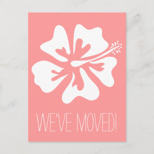 We've moved postcards with Hibiscus flower