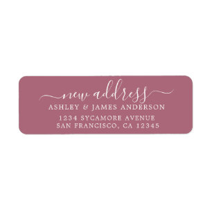 We've Moved Purple Cassis New Address label Return Address Label