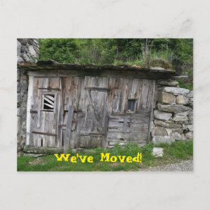 We've Moved Ruin Announcement Postcard