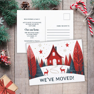 We've Moved Scandinavian New Home Change Address Announcement Postcard