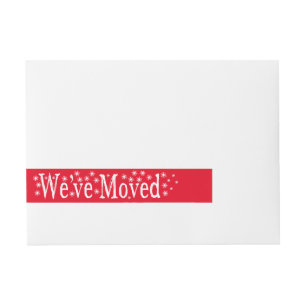 We've Moved Snowflake Christmas Wraparound Address Label