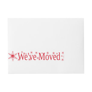 We've Moved Snowflake Christmas Wraparound Address Label