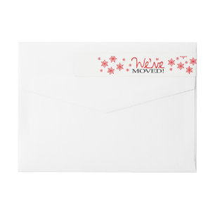 We've Moved Snowflake wraparound label