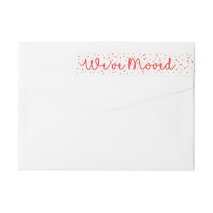 We've Moved Snowflake wraparound label