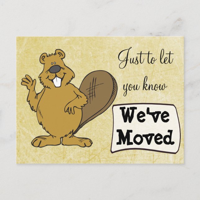 We've Moved Squirrel New Address Postcards (Front)