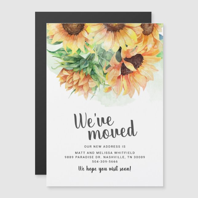 We've Moved Sunflower Moving Announcement (Front/Back)