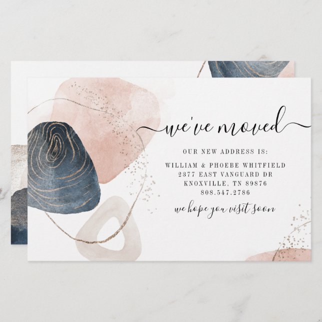 We've Moved To A New Address Moving Announcement Stationery (Front/Back)