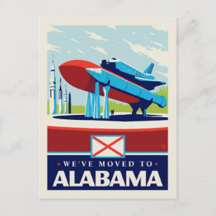 We've Moved To Alabama Invitation Postcard