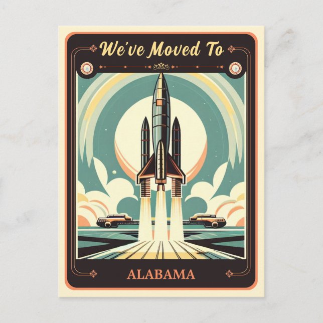 We've Moved To Alabama | Vintage Postcard (Front)